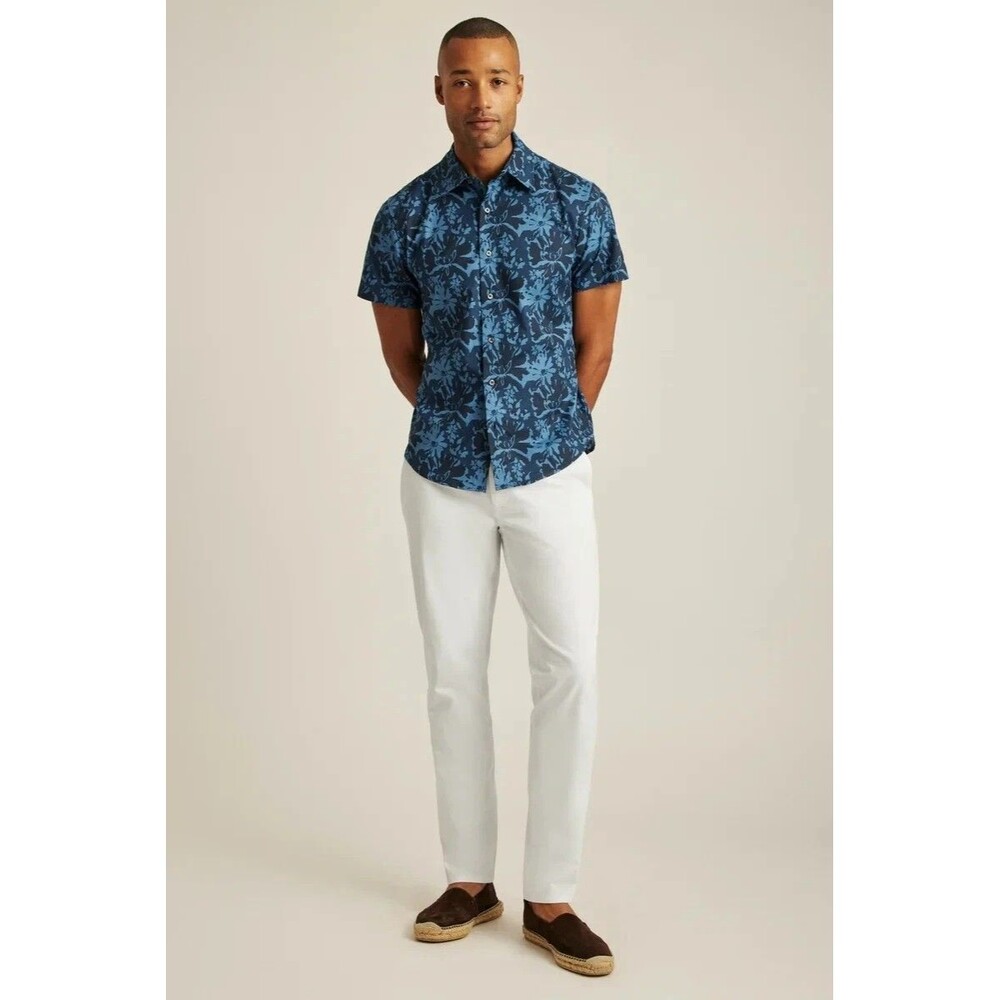 Bonobos Riviera Short Sleeve Men's Shirt Floral Printed Athletic Fit M 287101